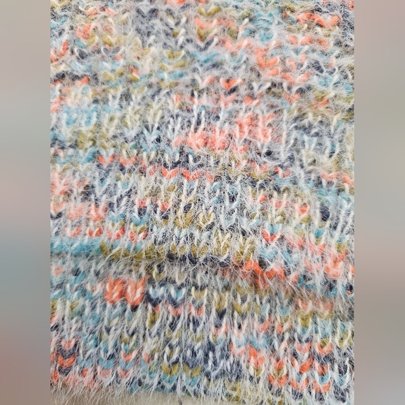 RD Style Fuzzy Multicolor Sweater Size Small Eyelash Knit Cozy Pullover - Picture 3 of 9